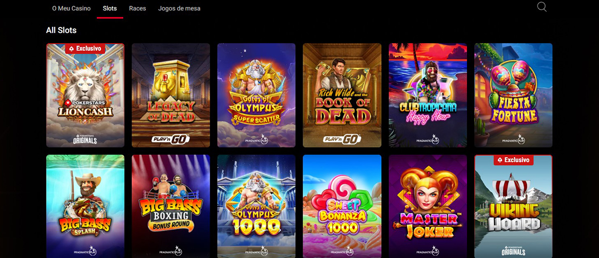 Slots online disponíveis no PokerStars Casino